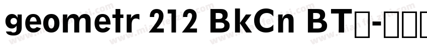 geometr 212 BkCn BT字字体转换